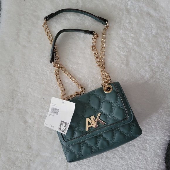 ANNE KLEIN KELLY ROSEMARY / GREEN Quilted Bag - Picture 1 of 8